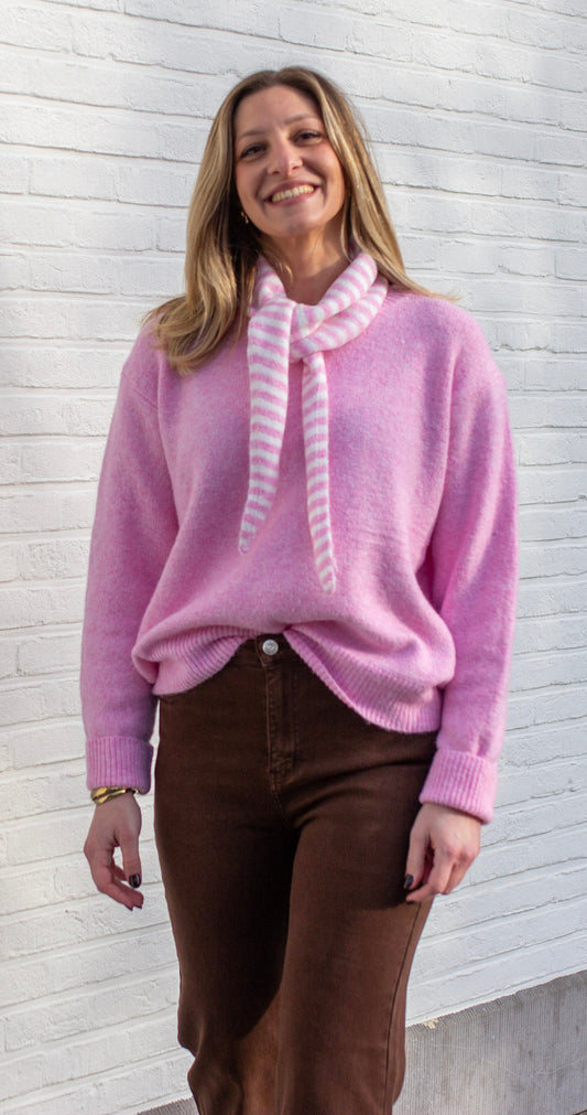 Lily Knit Scarf – Rose